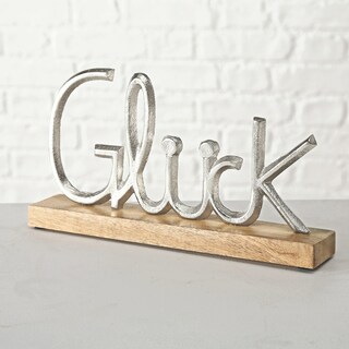 Deko Aufsteller GLÜCK 17 cm