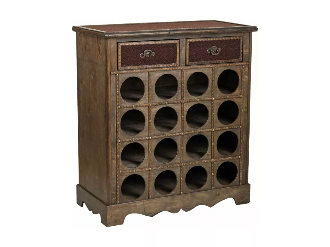 Meuble à bouteilles en bois marron 63x31x69,5h