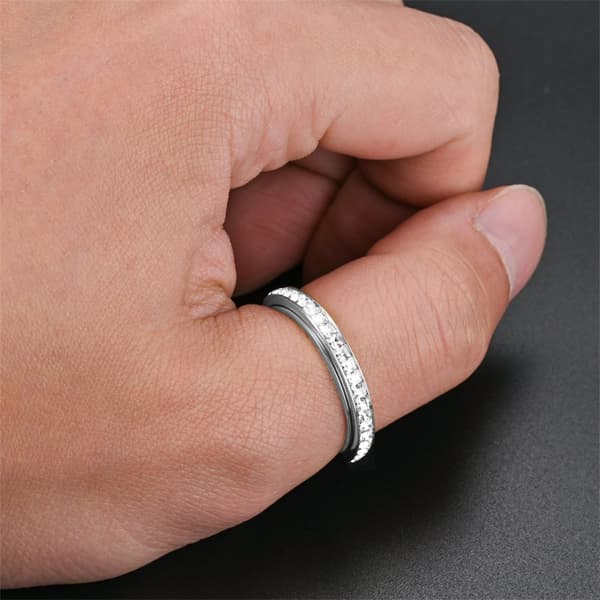 INF Roterbar antistressring Sølv 16.5 mm