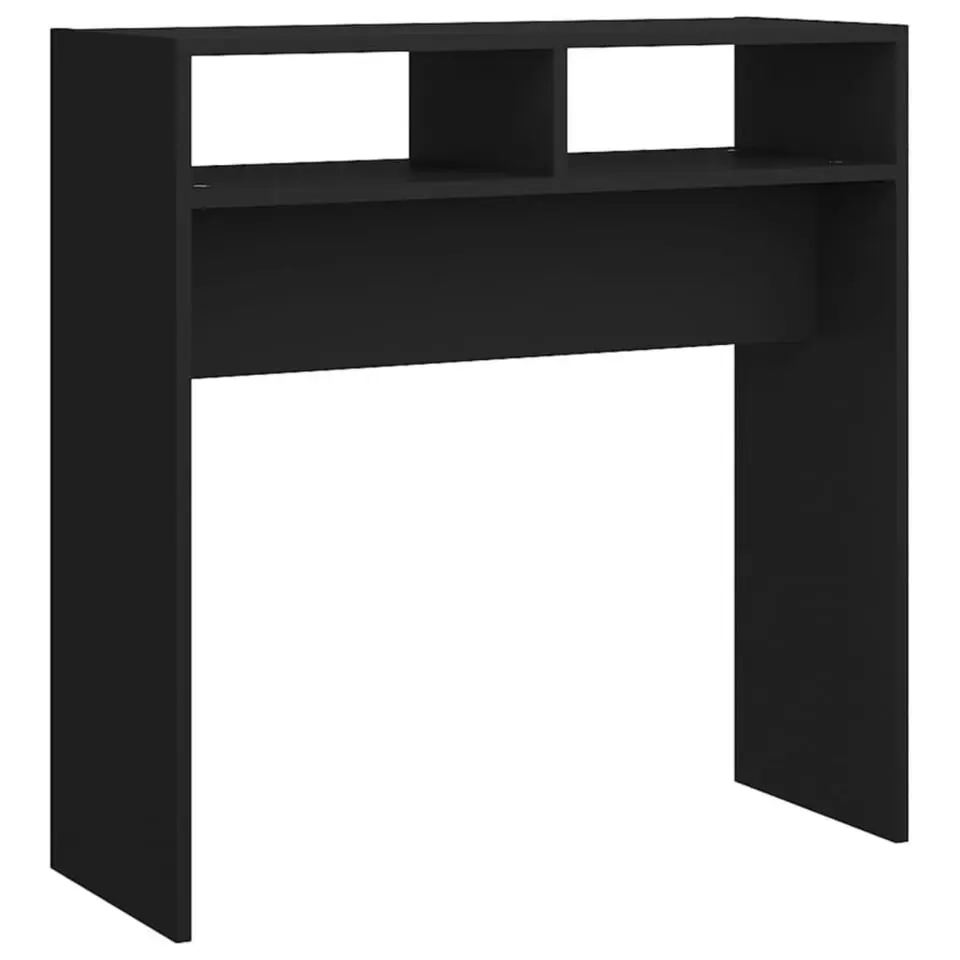 vidaXL - Bijzettafel - Zwart - Bewerkt hout