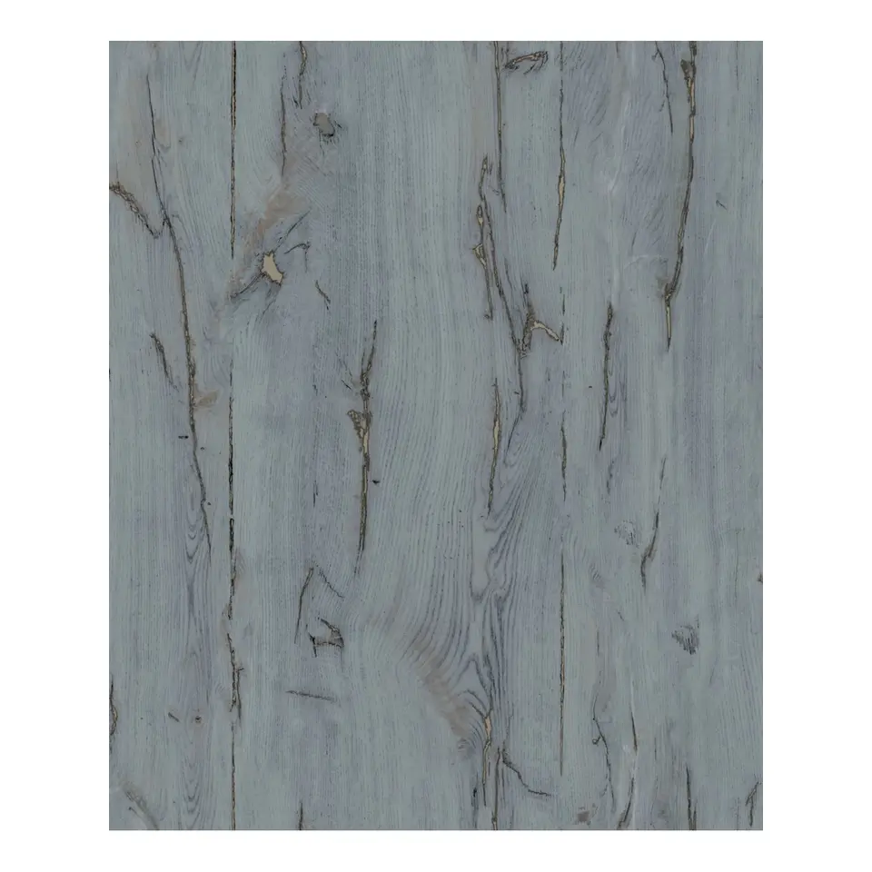 Dutch Wallcoverings - Odyssee hout blauw - 0,53x10,05m
