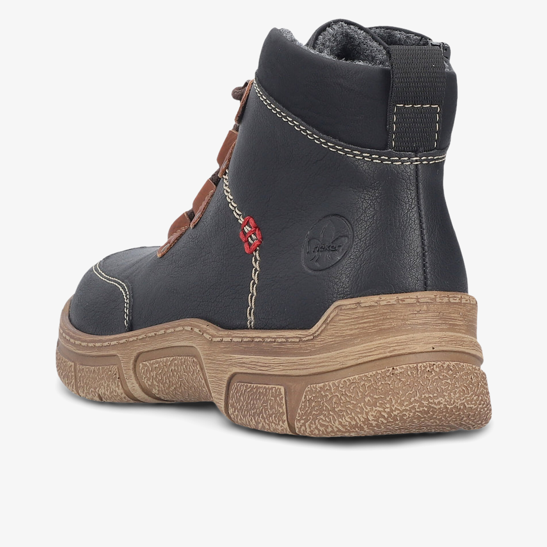 rieker Damen Schnürstiefeletten schwarz
