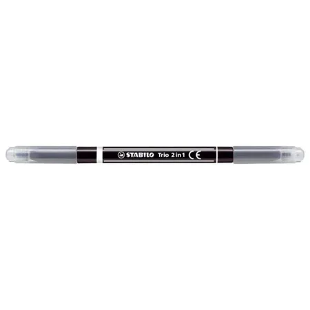 Filzstift und Fineliner in einem - STABILO Trio 2 in 1 - schwarz