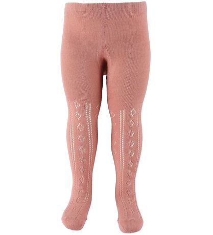 Minymo Strumpfhosen - 2er-Pack - Hellgrau-Meliert/Pink m. Lochmu