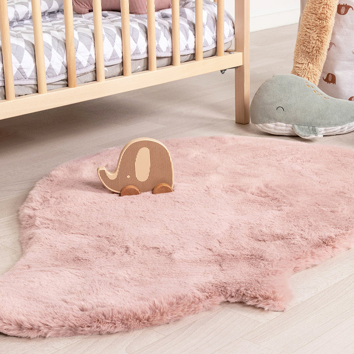 Kindervloerkleed - Huggy Walvis Roze | Super fluffy!