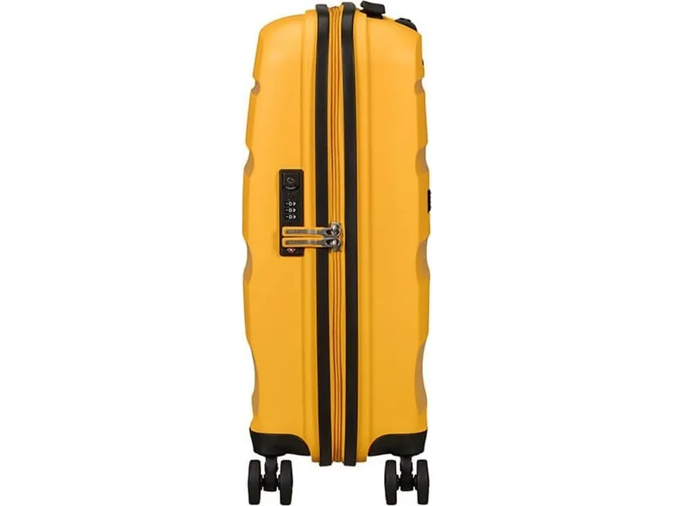 American Tourister Spinner, Trolley, Hård skal, Gul, Kabine, Polypropylen (PP), 4 hjul