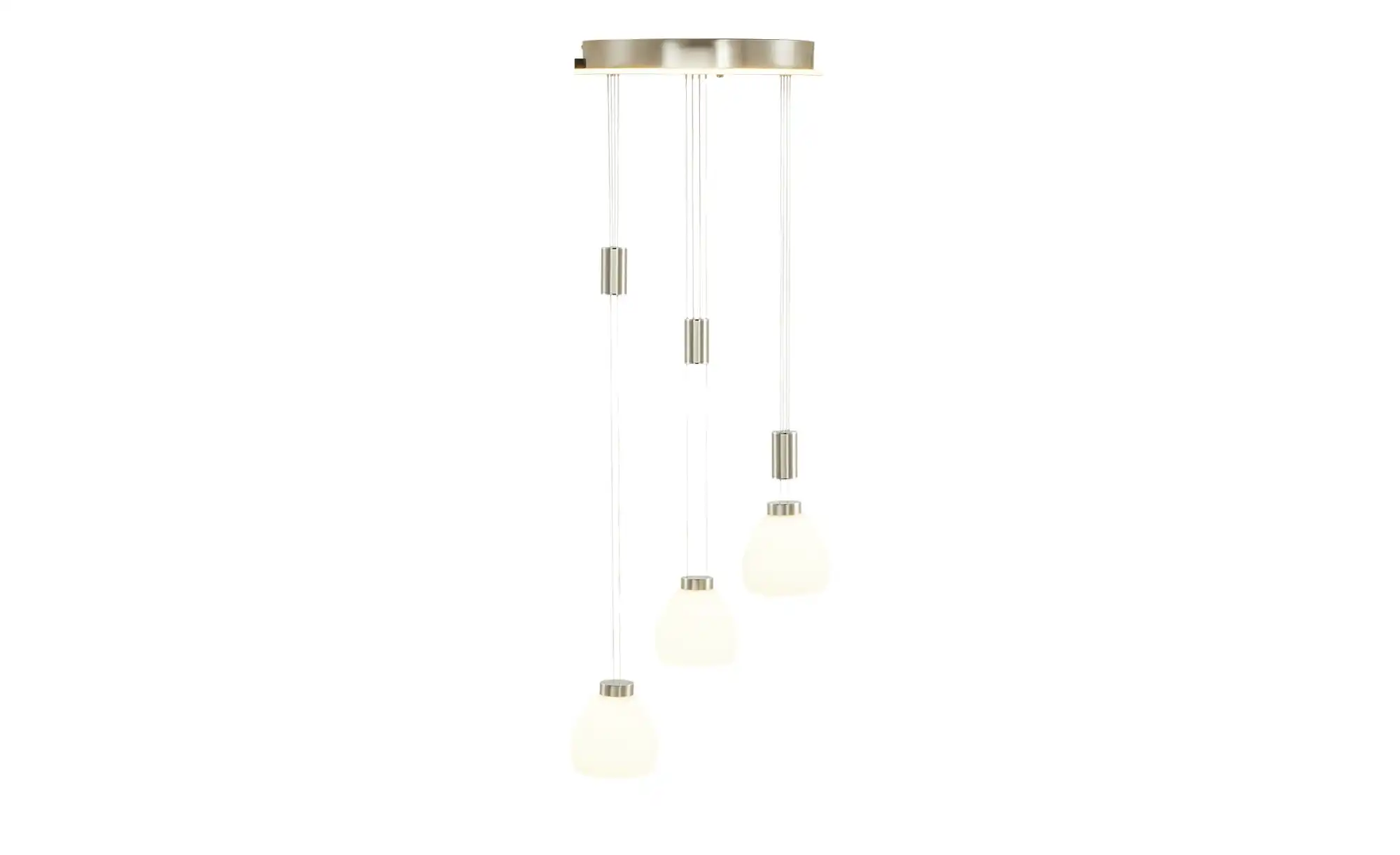 HELL-höllisch gutes Licht LED-Pendelleuchte, 3-flammig, Rondell, Nickel-matt