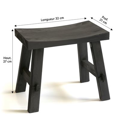 Tabouret style japonais en bois