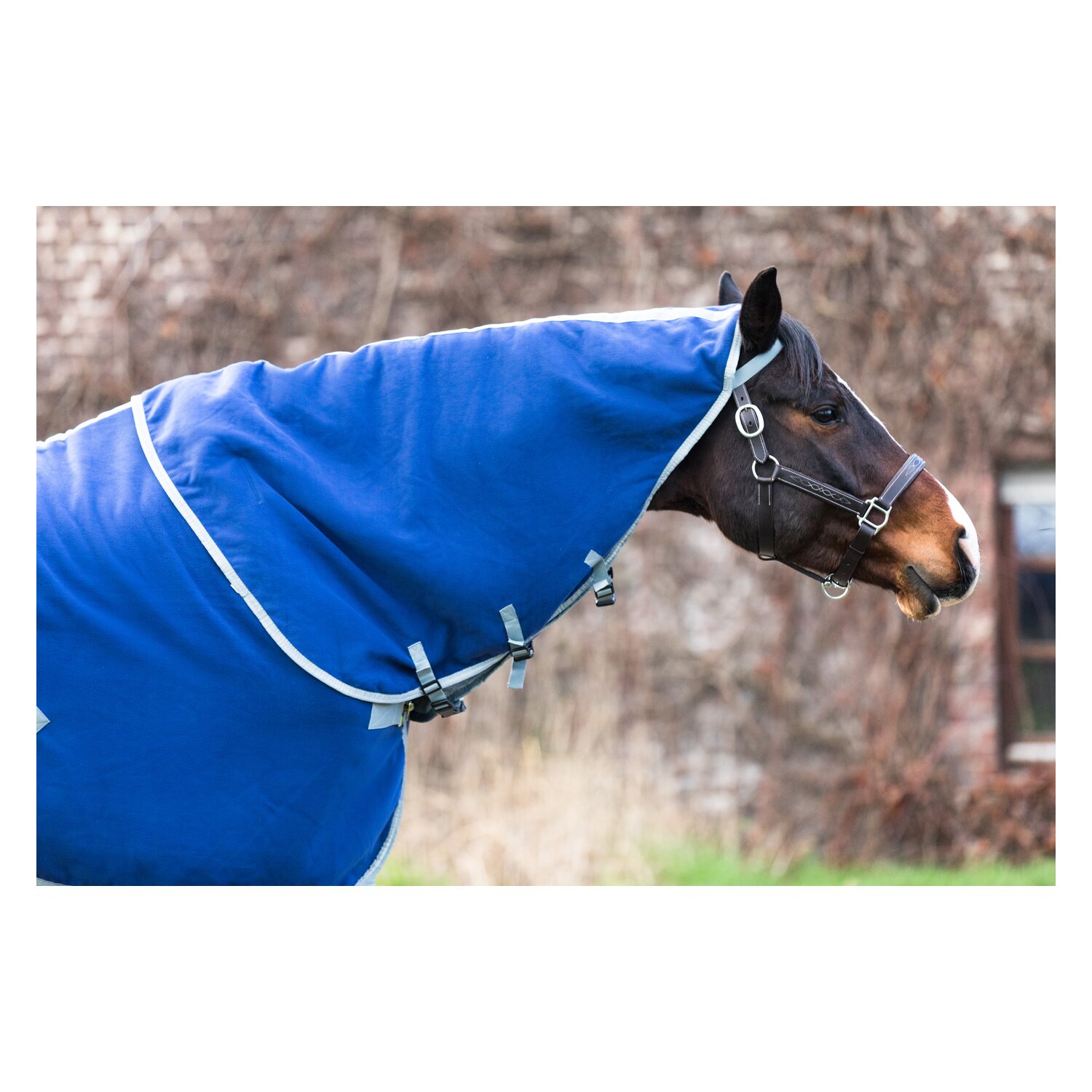 EQUINE-MICROTEC Halsteil Flanell Touch - twilight blue - 145-155 cm