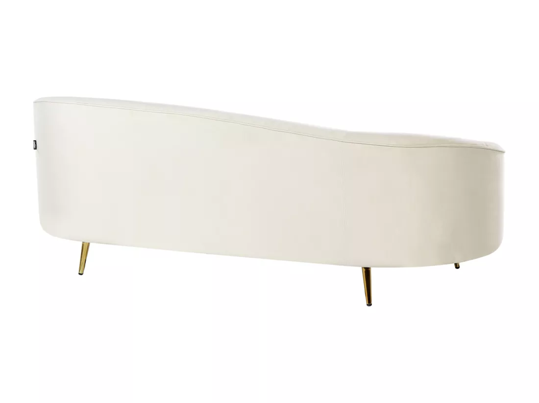 Canapé 3 places en velours beige SAVAR