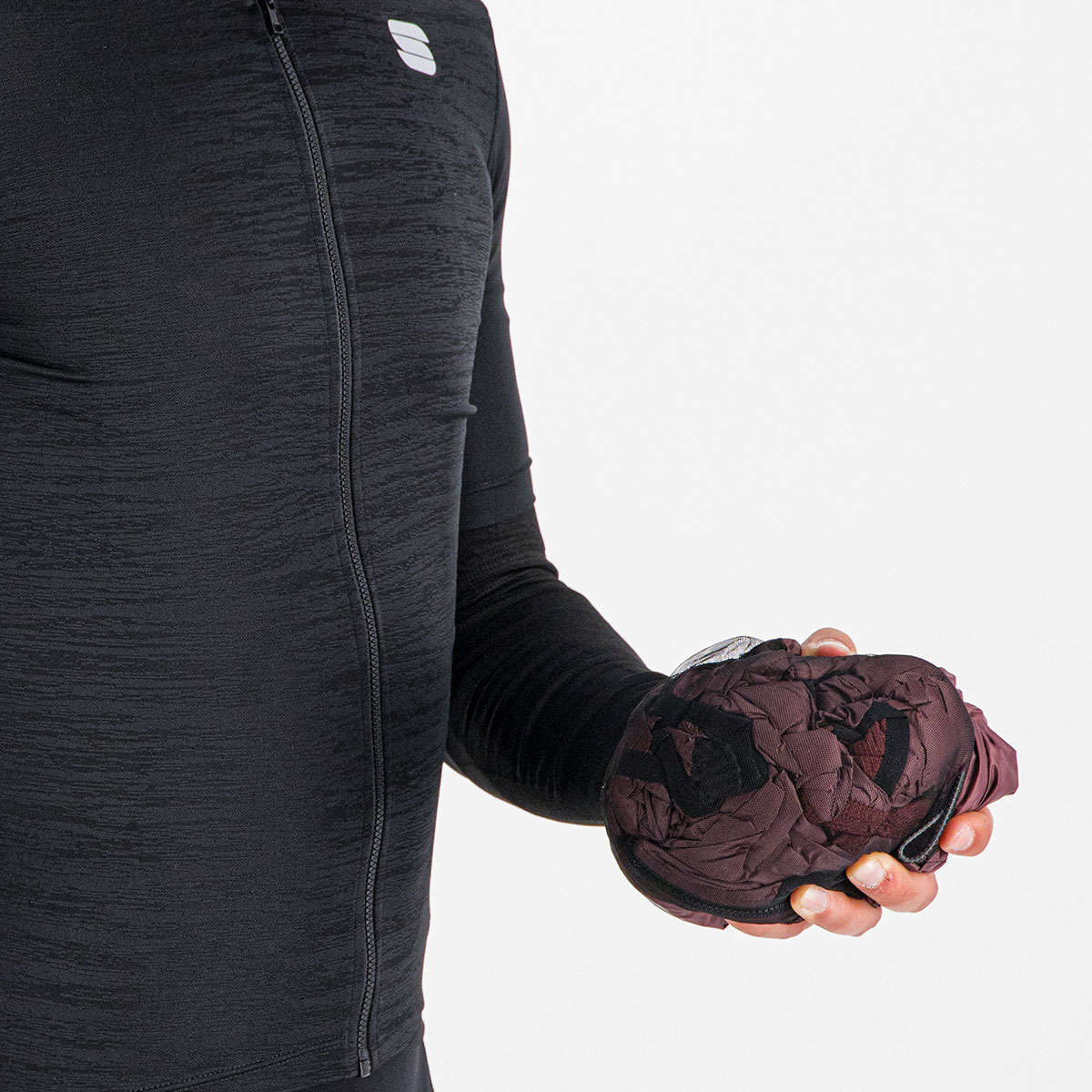 Sportful Supergiara Puffy Fietsjack Korte Mouwen Donkerrood Heren