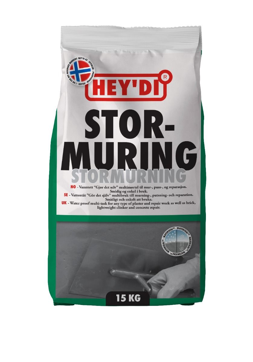 MØRTEL HEY'DI STORMURING 15KG