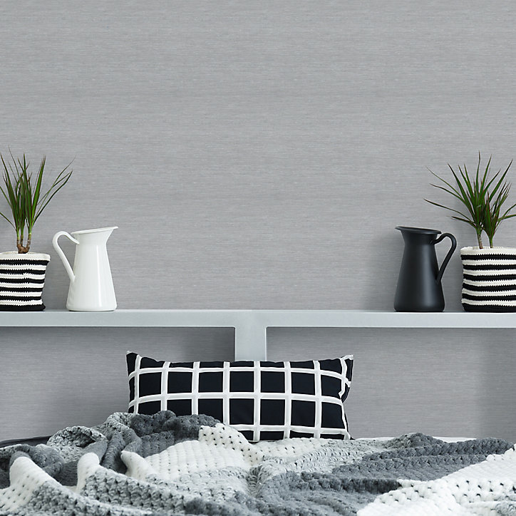 Papier peint Intissé GoodHome Agat gris clair