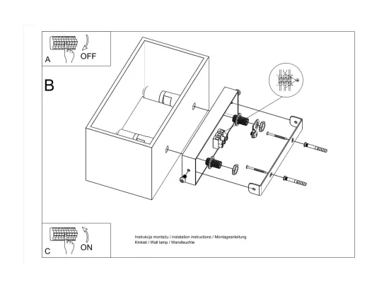 Sollux QUAD MAXI Applique murale encastrable à 2 lumières blanc