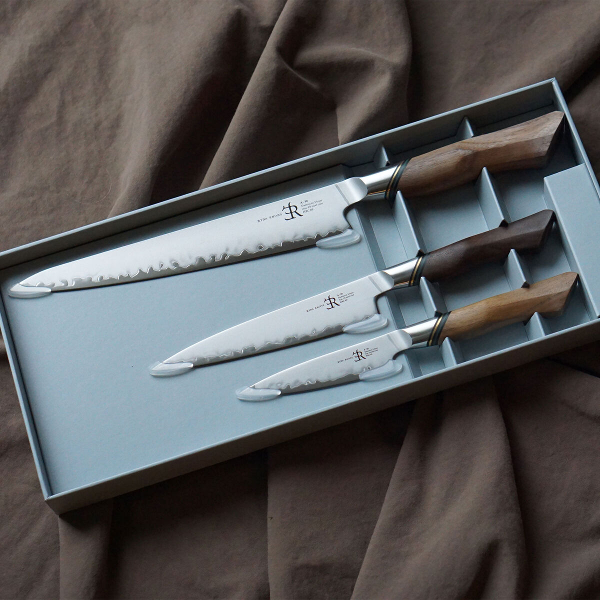 Ryda Knives A-30 Knivsett - trancherkniv, universalkniv & skalkniv