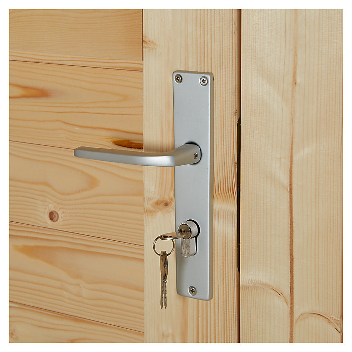Abri de jardin Blooma Taman en bois coloris naturel ép.34 mm surface extérieure 14,12 m²