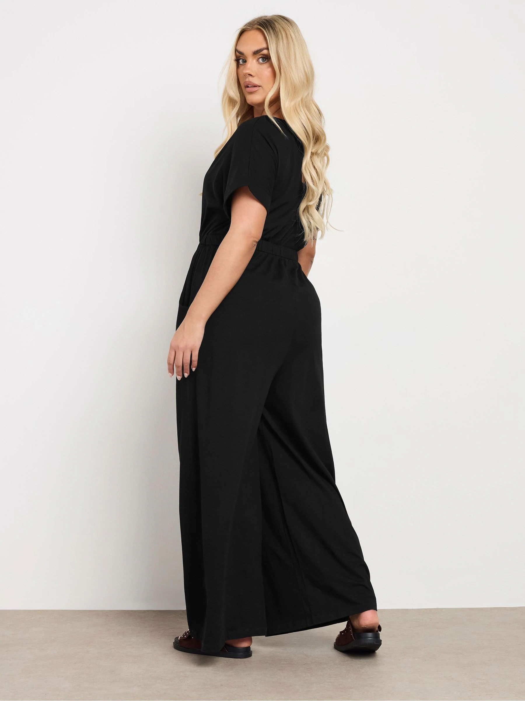 Yours Curve jumpsuit van 100% katoen
