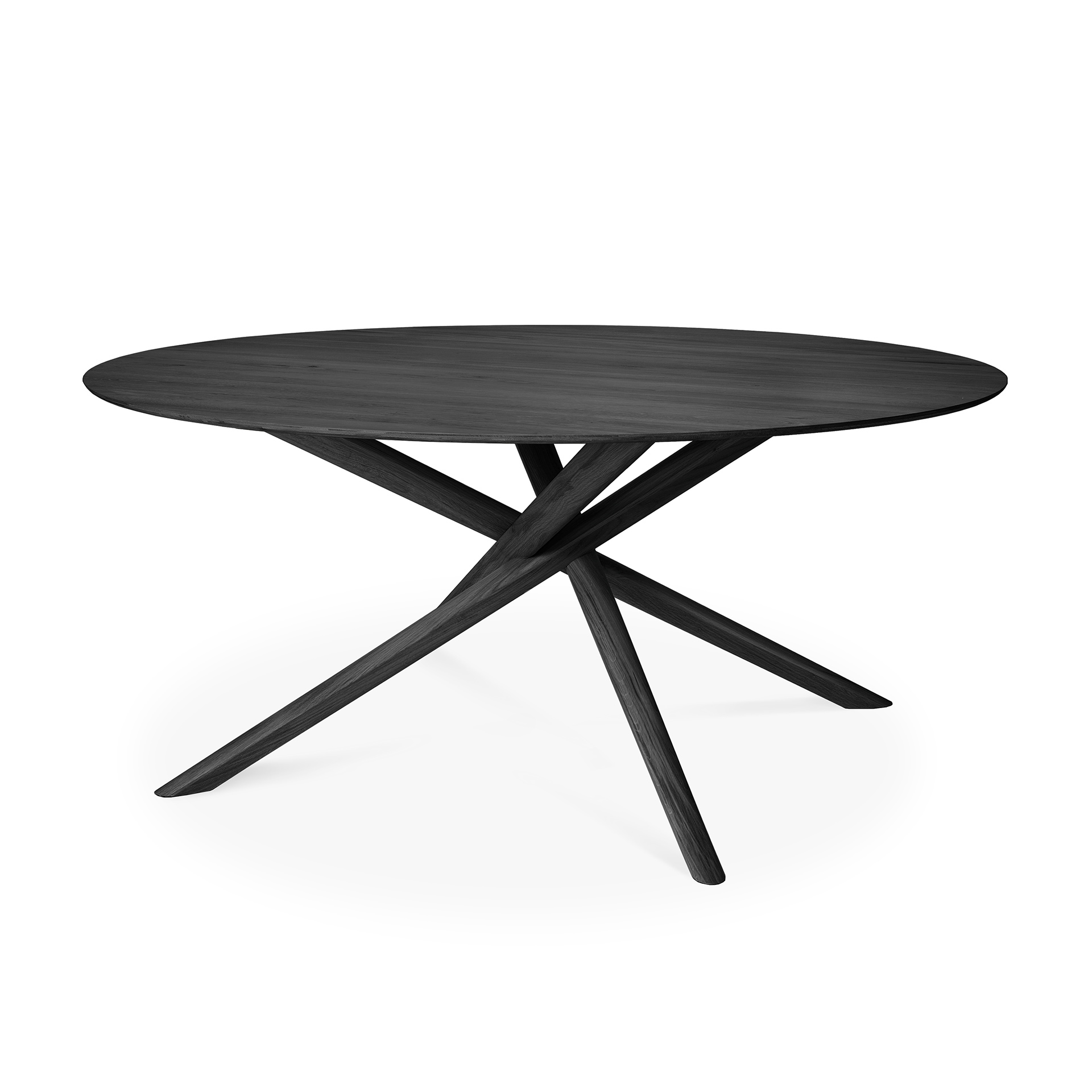 Oak Mikado eettafel - rond 150 - zwart