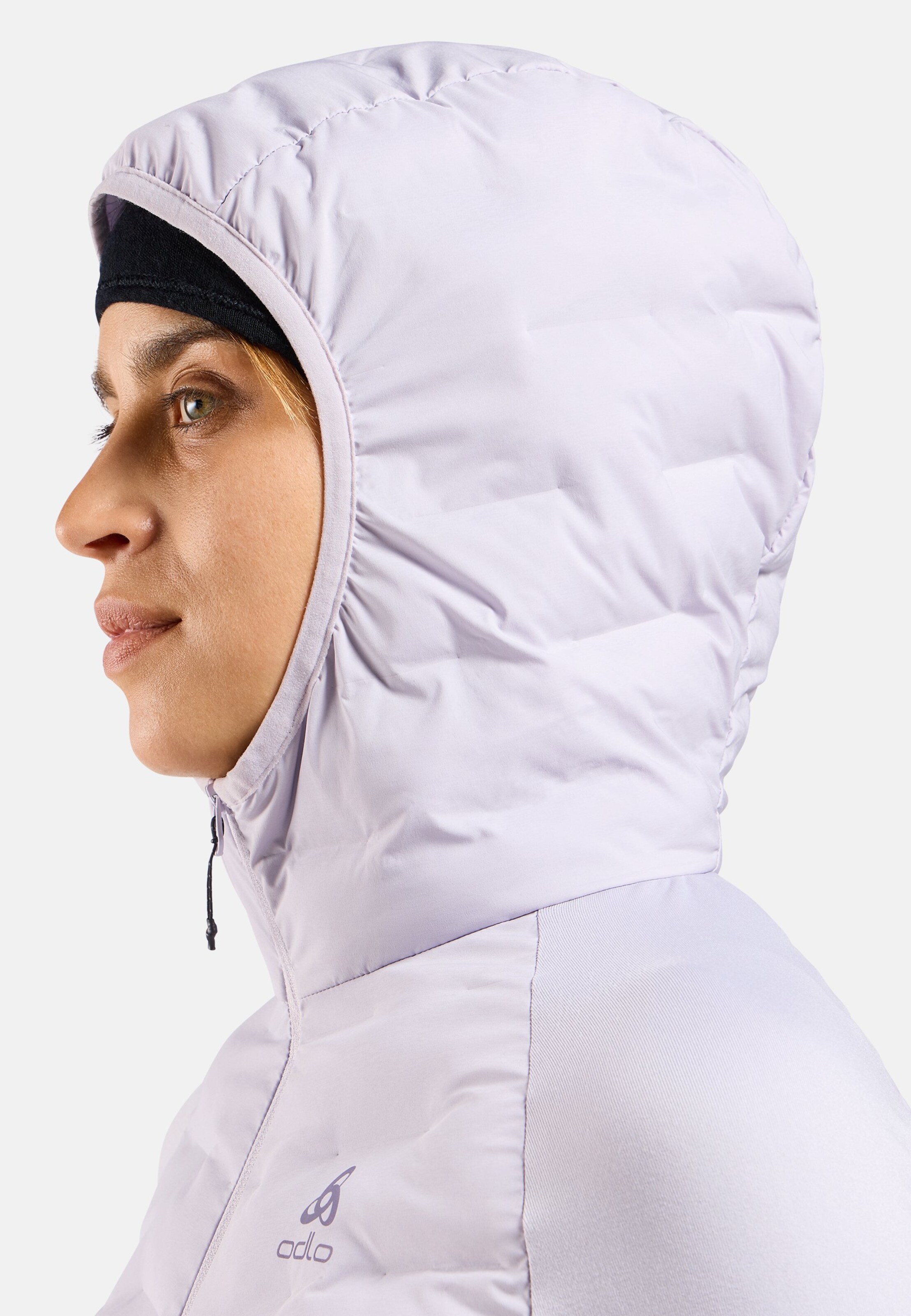 Zeroweight Insulator Hybrid Mid Layer mit Kapuze und Reissverschluss in misty lilac