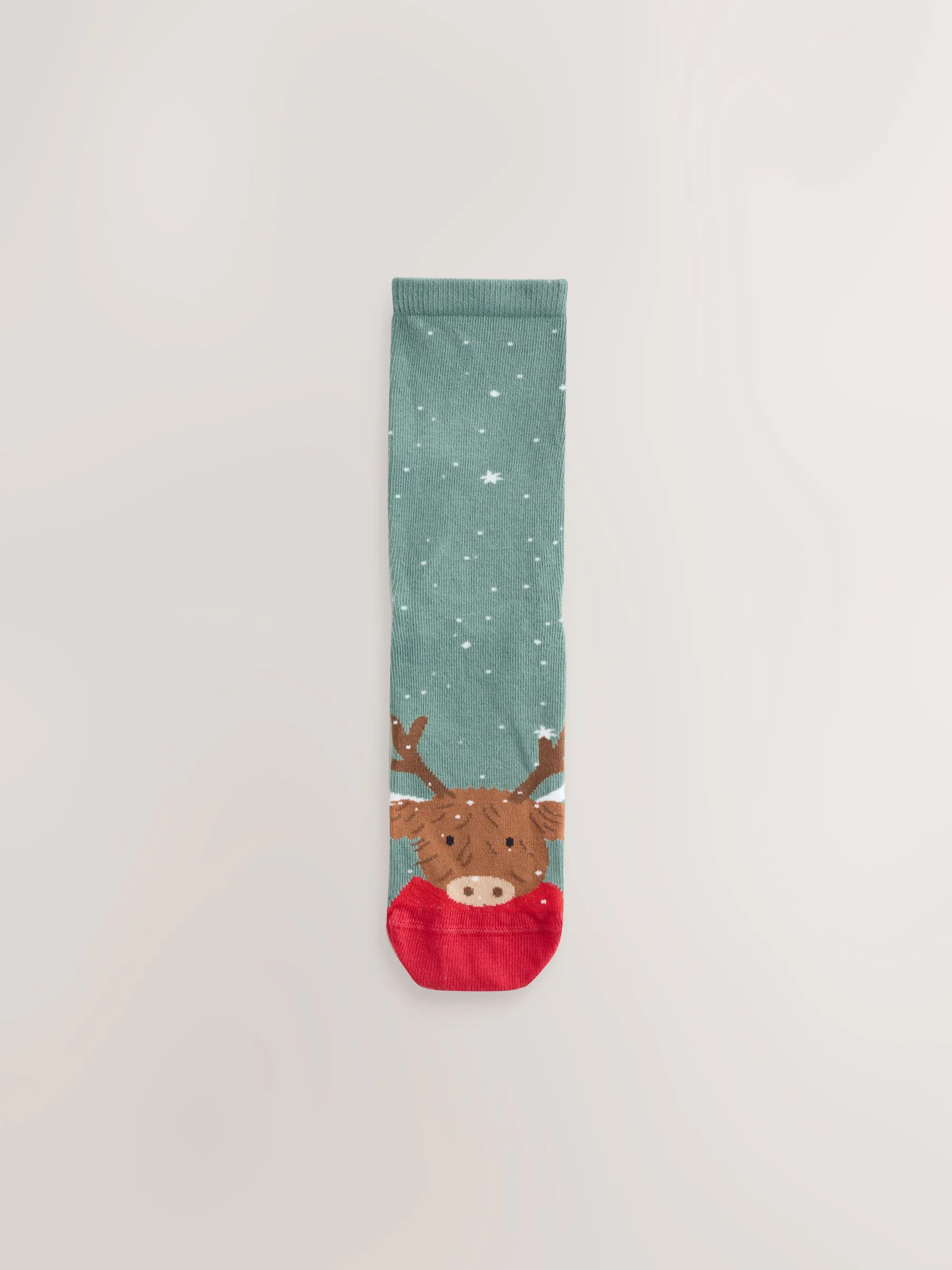 Kerstmis Hamish The Highland Cow - Set van 4 paar enkelsokken