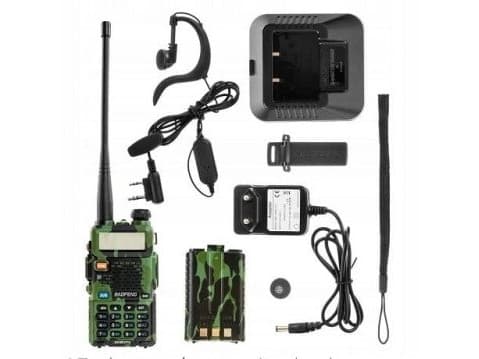 Baofeng UV-5R HTQ Camouflage Walkie Talkie Radio, Kamuflasjeskanner
