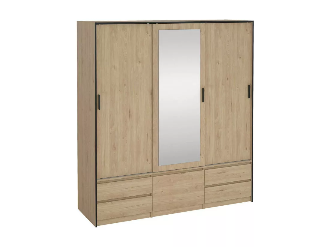 Grande armoire polyvalente Dpuscedd, Meubles multifonctionnels, Casier à chaussures, Support à chaussures pour armoire, 181x60 h200 cm, Chêne clair