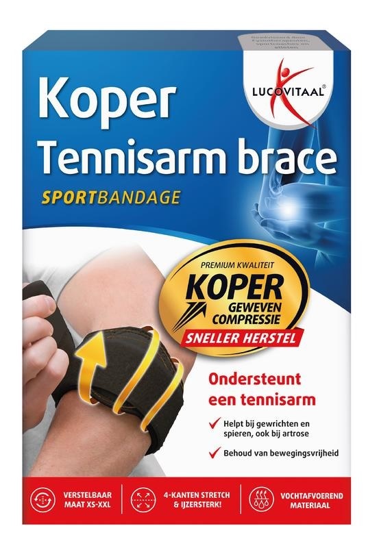 Lucovitaal Brace Tennisarm Koper 1 stuk