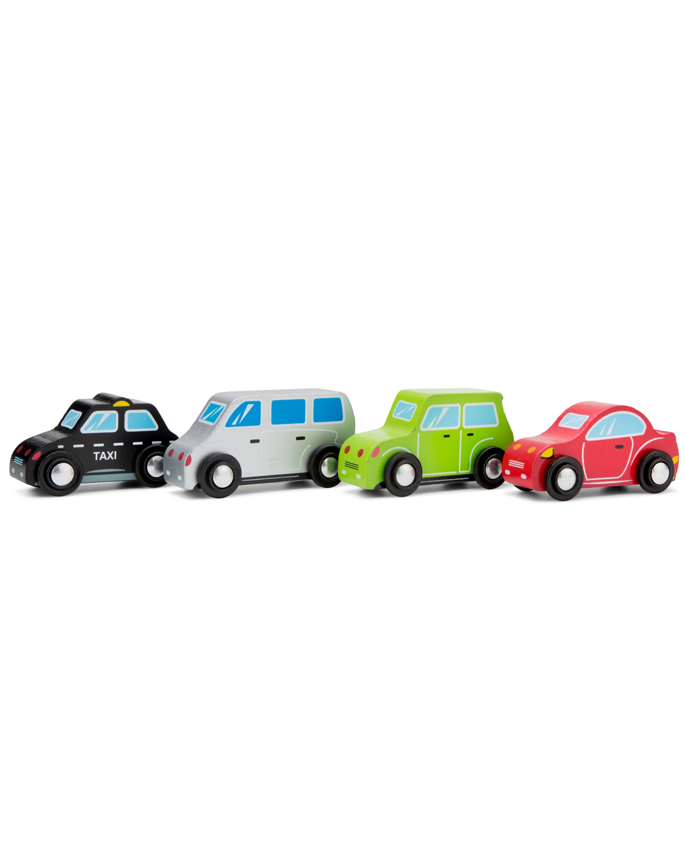 Minifahrzeuge 4er-Set aus Holz