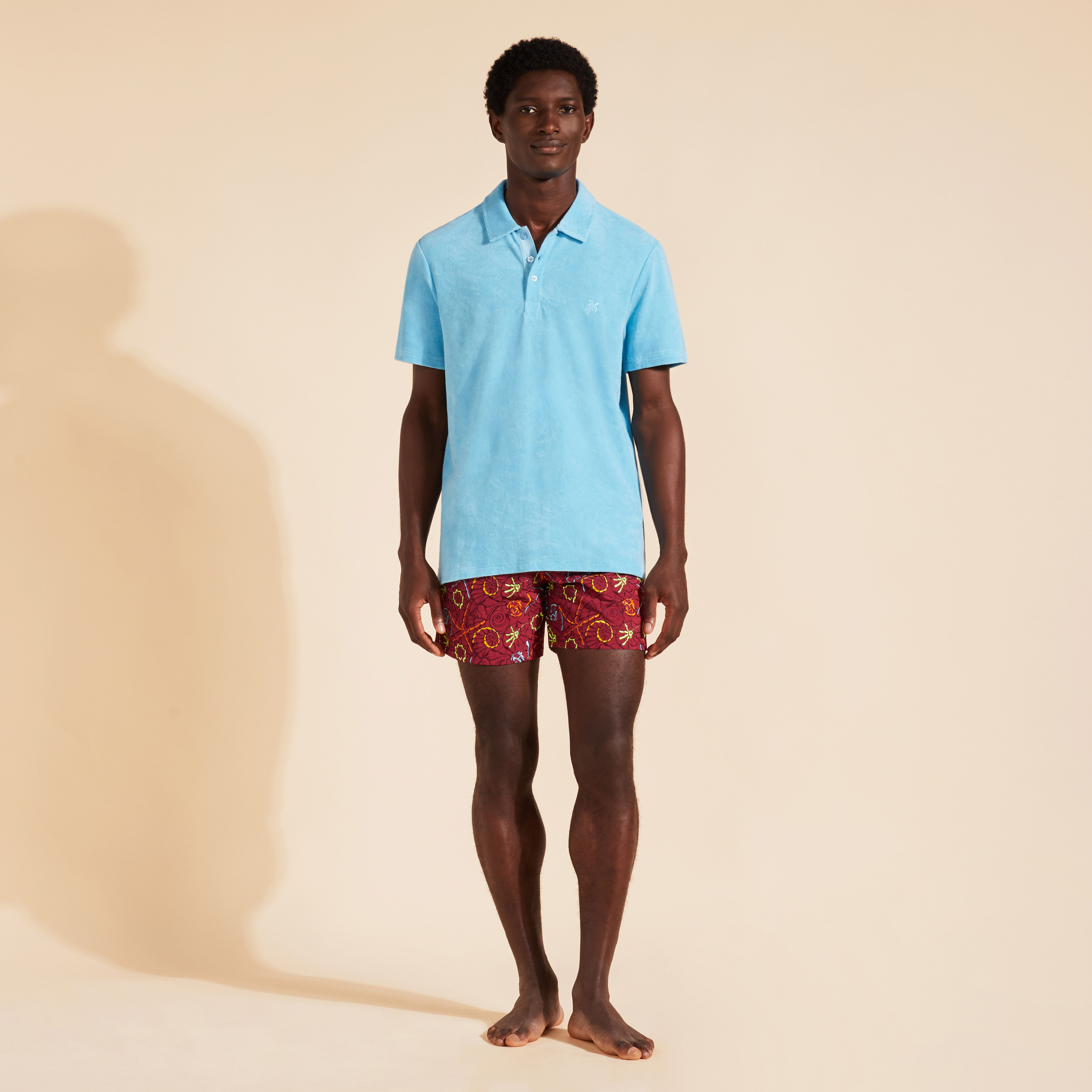 Polo en Coton Éponge Organique Homme Uni