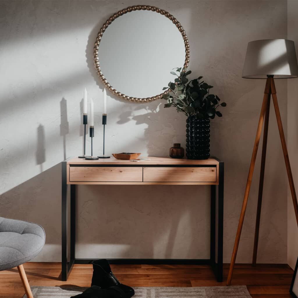 Finori Denver 44 Consoletafel, Artisan Eiken en Antraciet