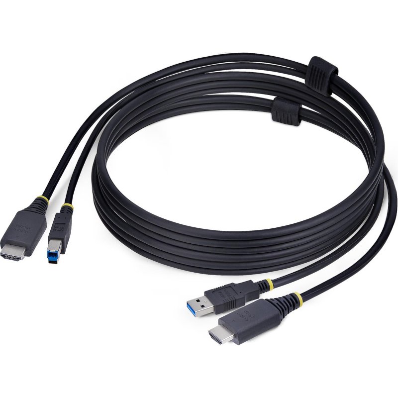 StarTech.com Câble KVM HDMI de 1,8m et USB 5Gbps, 4K 60Hz, Câble Combo HDMI 2.0 et USB pour Commutateurs/Switchs KVM
