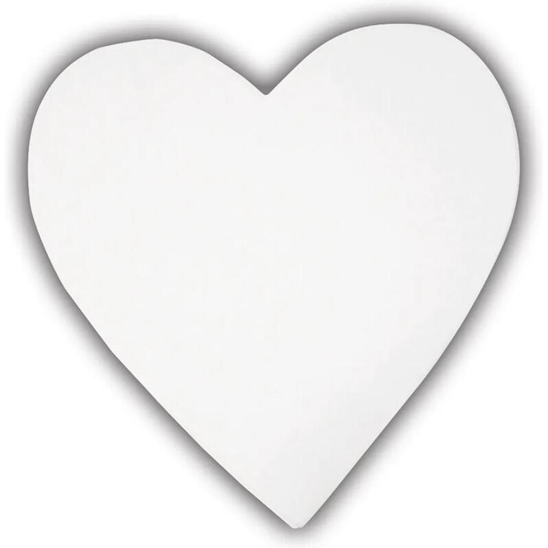 Petit coeur plein 12cm - Blanc