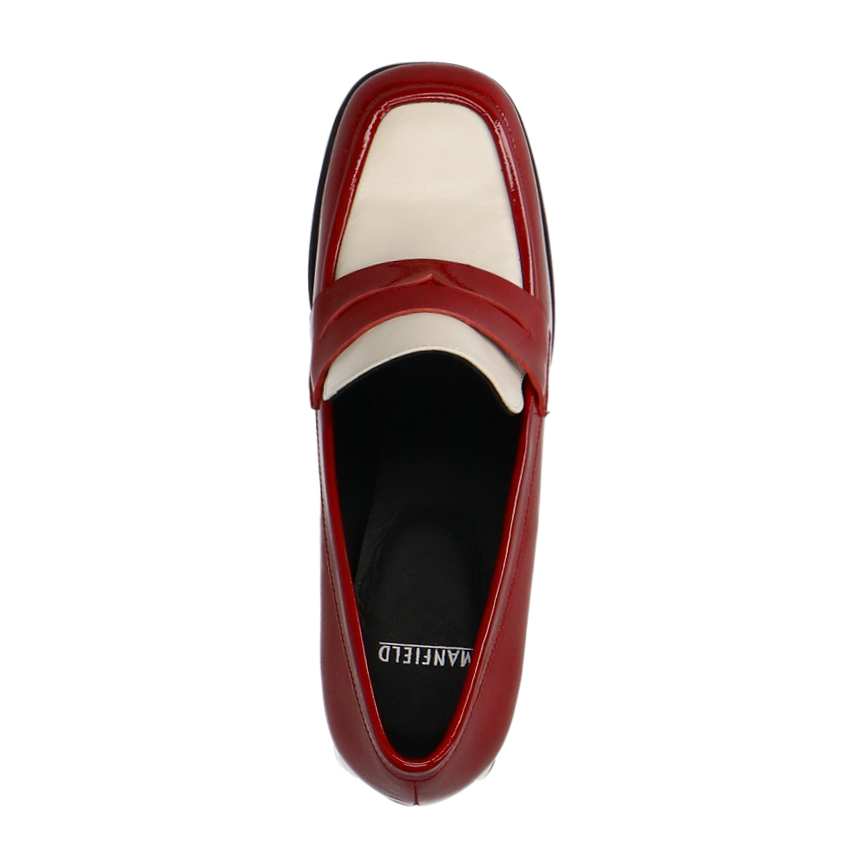 Rode lakleren pumps