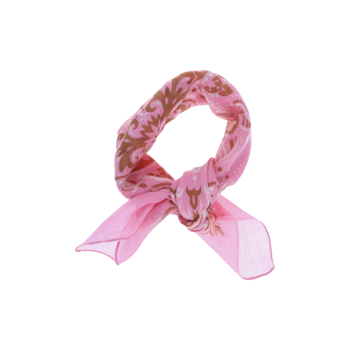 Foulard bandana rose - Petit format Le petit Souk