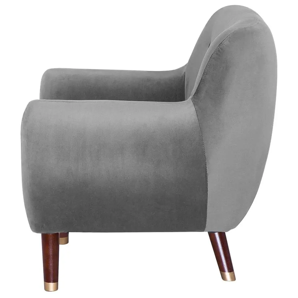 BODO - Fauteuil - Grijs - Fluweel