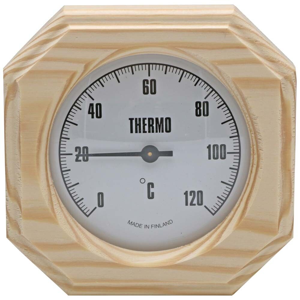 BADSTUETERMOMETER SAUNIA 8-KANTET FURU