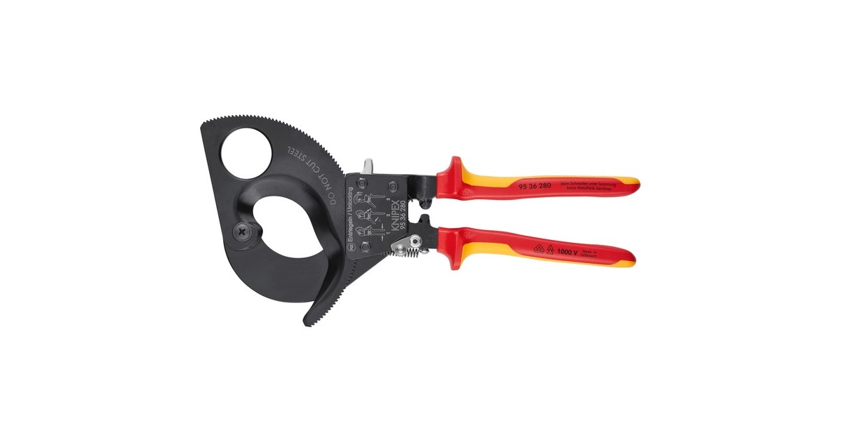 KNIPEXKabelschaar met ratelprincipe 9536280 kniptang