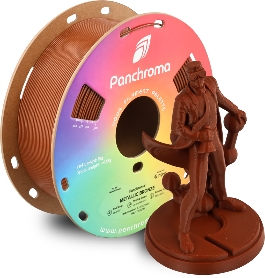 Polymaker  Panchroma™ PLA Metallic Bronze, 1,75 mm / 1000 g    Metallischer Glanz in Bronze