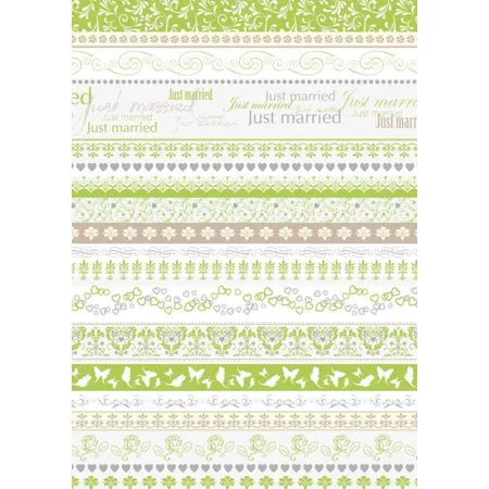 Heyda Bastelkarton Just married Papier: 200 g/qm A4