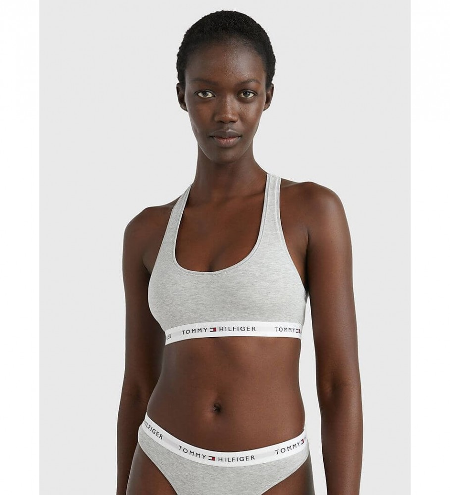 Sutiã Tommy Hilfiger Icons Bralette sem bojo, cinza
