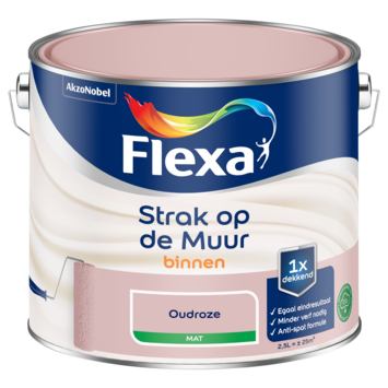 Flexa Strak op de Muur muurverf mat oudroze 2,5 liter