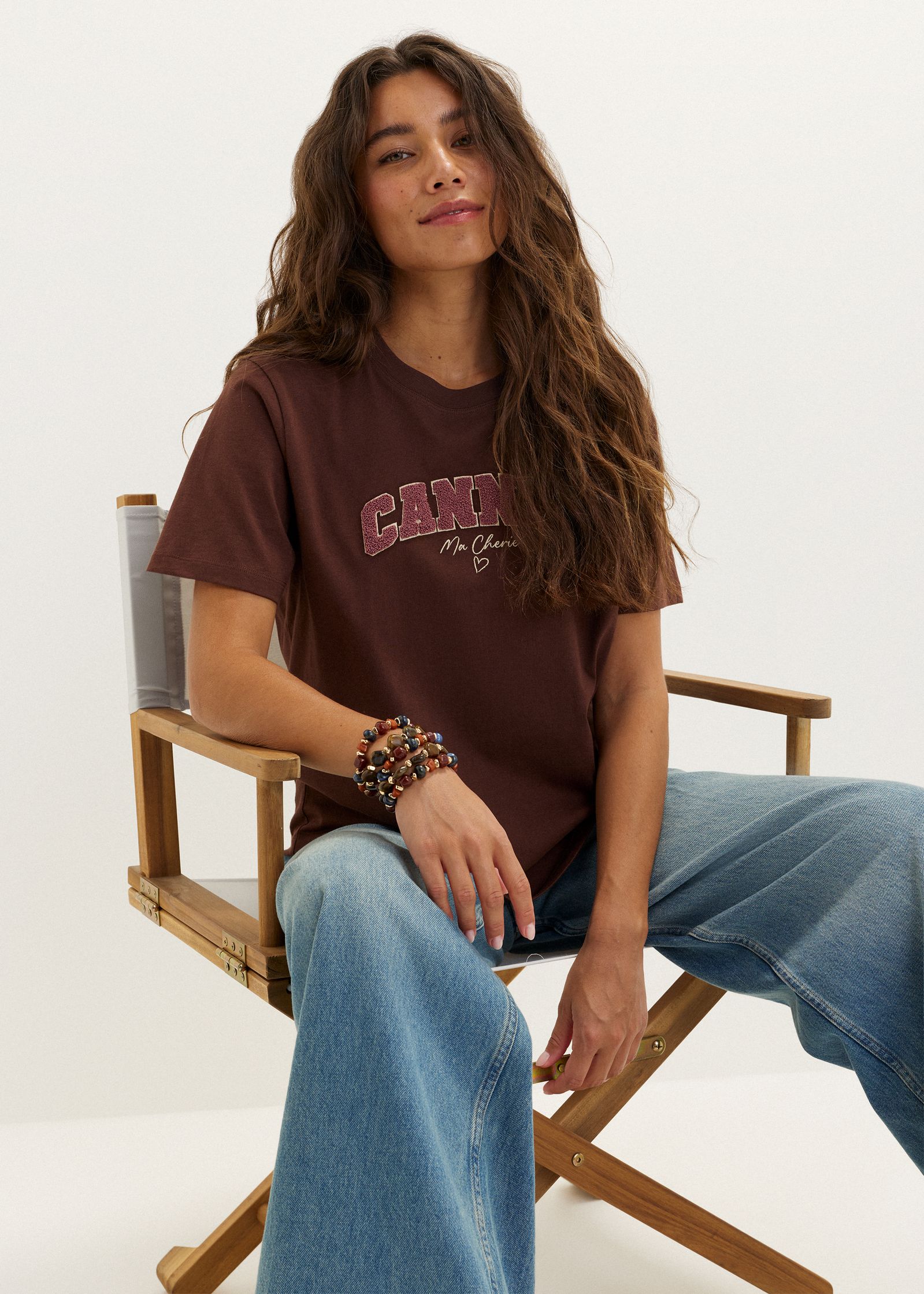 T-shirt met zachte print