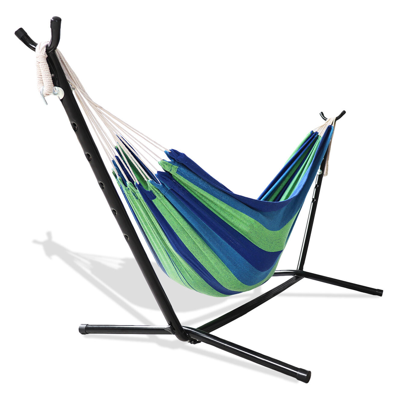 Pratik Garden Hamac rayé bleu - 200x150 cm