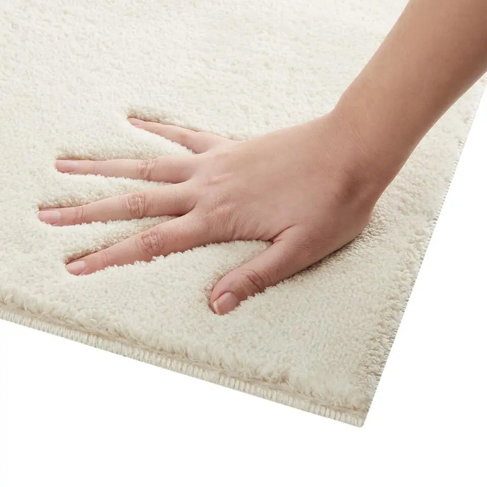 tectake® Kortpolig vloerkleed Soft Zone 160 x 230 cm - Crème