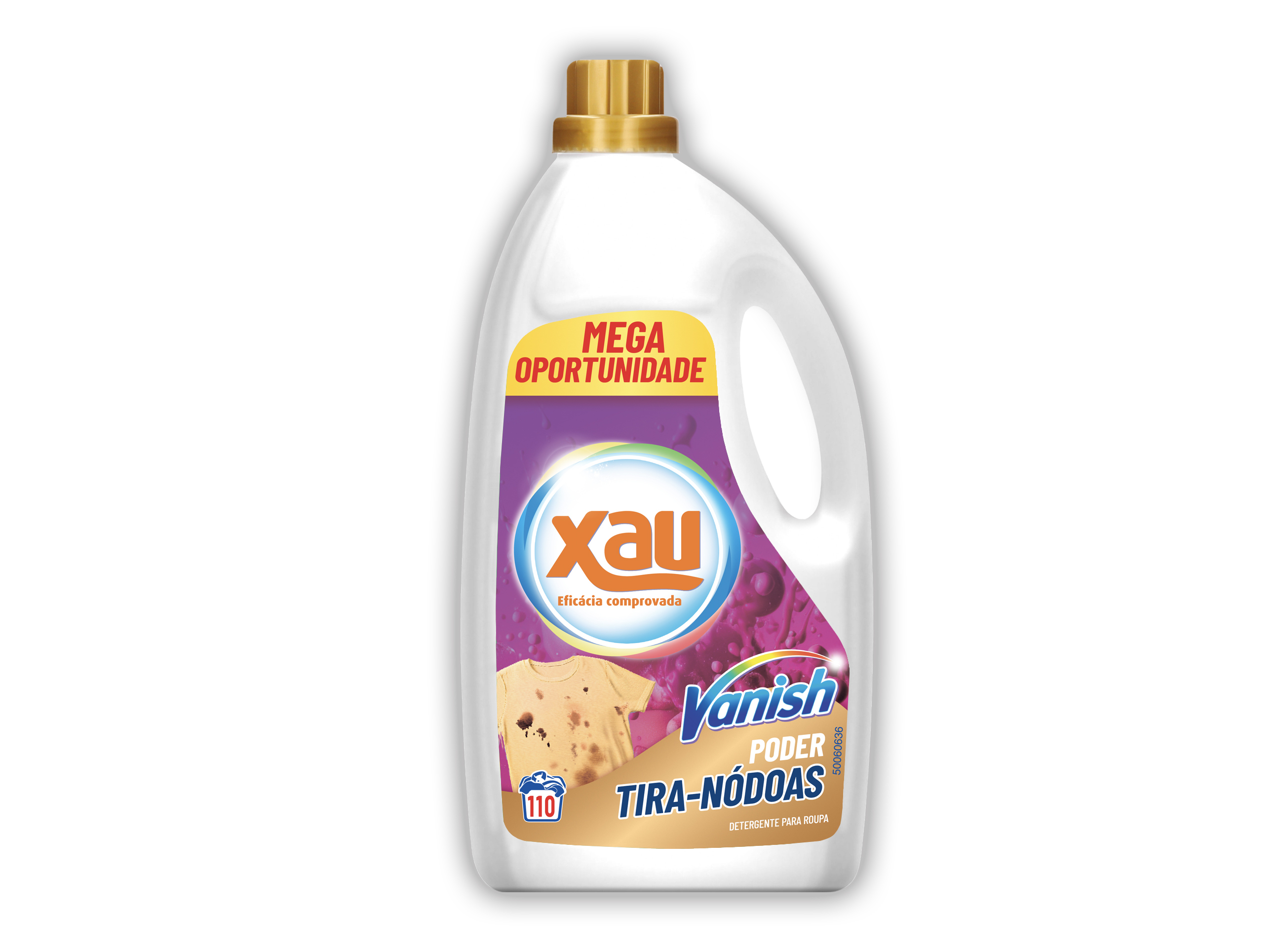 DETERGENTE ROUPA MÁQUINA LIQ XAU VANISH PODER TIRA NÓDOAS 110D