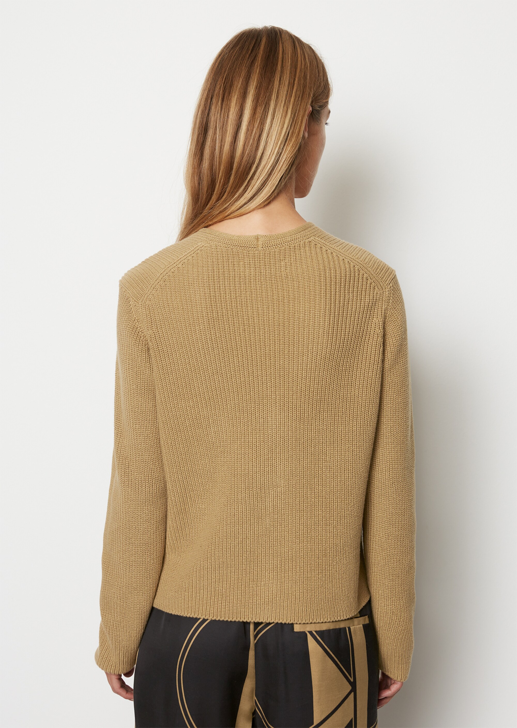 V-Neck-Cardigan relaxedaus Heavy-Weight-Organic-Cotton