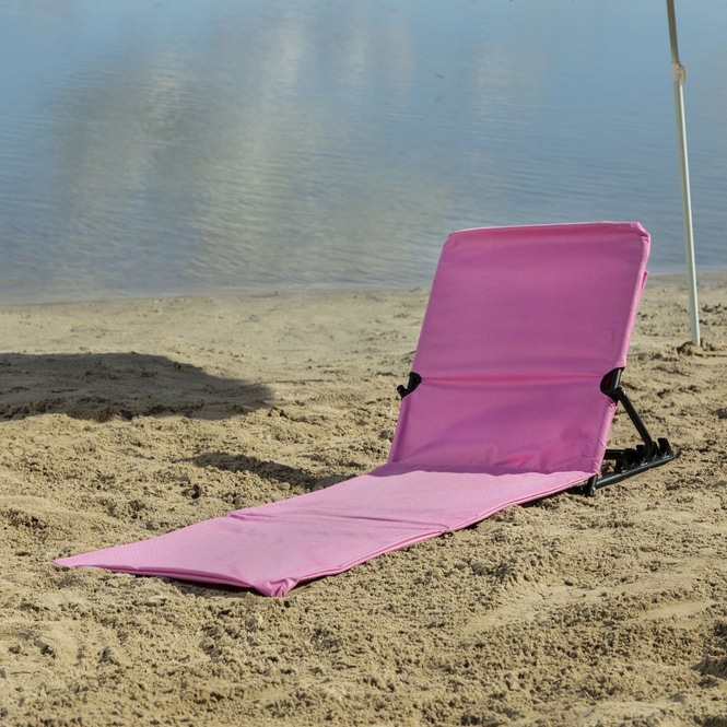 Strandliege klappbar - ca. 55 x 47 x 6,5 cm - pink
