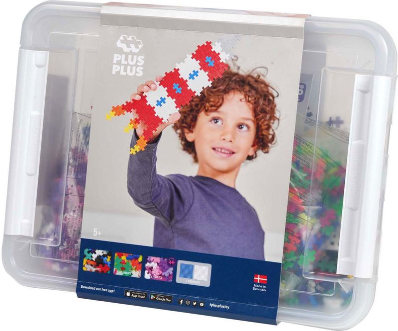 Plus-Plus - Opbergbox - Bouwspeelgoed - 2400 Delig - Kleurige Bouwstenen