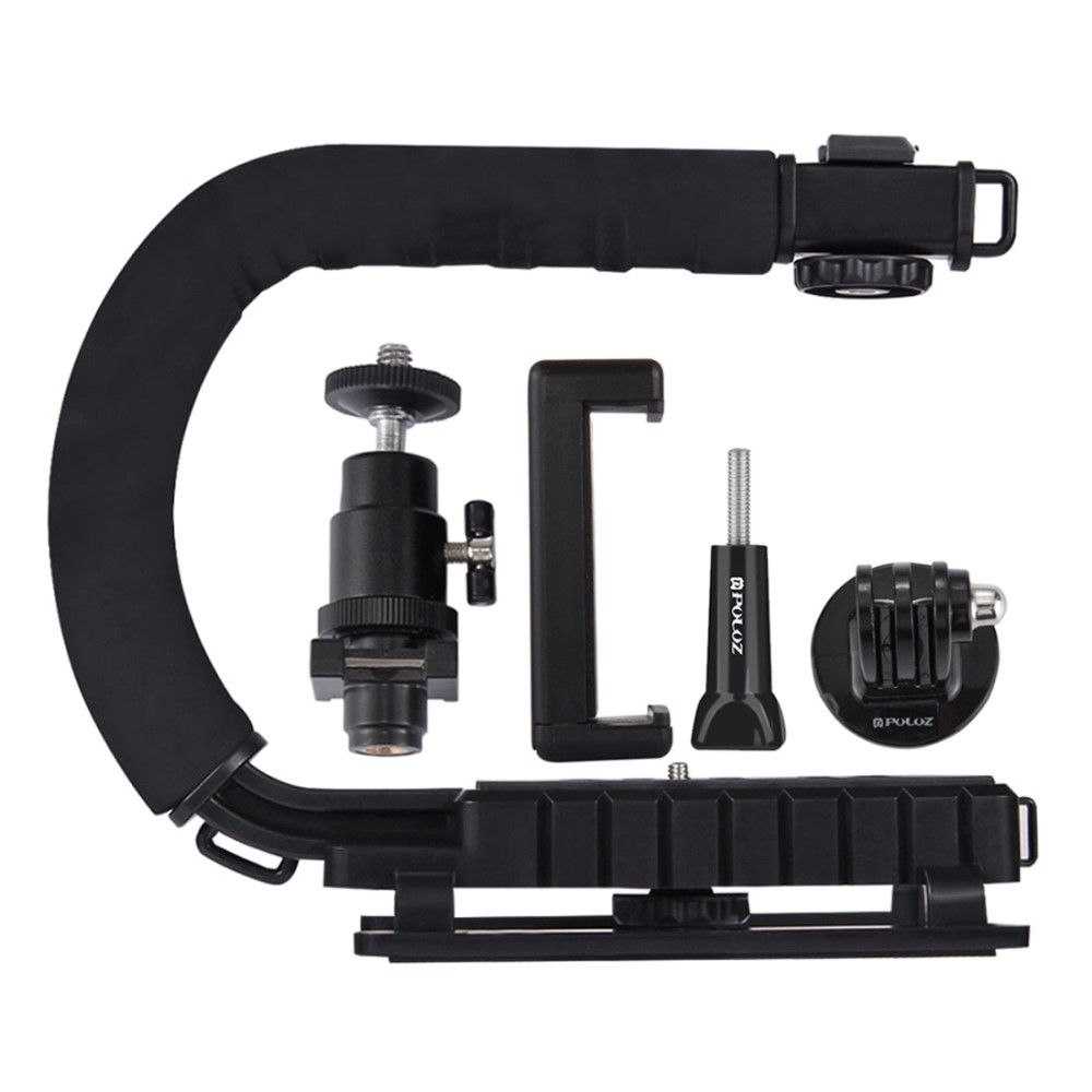 C-Förmiger Handheld Kameragriff Stabilisator Halterung für GoPro / Digitalkamera / Camcorder mit 1/4