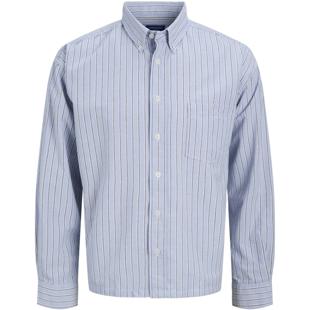 Køb Jack & Jones Junior Cashmere Blue Stripes Theo Boxy Oxford Skjorte